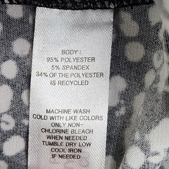 Women's 41 Hawthorn Blouse Top Black & White Polka Dot V-Neck Size S - Picture 6 of 10